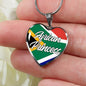 African Princess Necklace Stainless Steel or 18k Gold Heart Pendant 18-22'' - Express Your Love Gifts