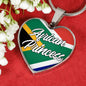 African Princess Necklace Stainless Steel or 18k Gold Heart Pendant 18-22'' - Express Your Love Gifts