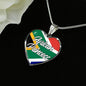 African Princess Necklace Stainless Steel or 18k Gold Heart Pendant 18-22'' - Express Your Love Gifts