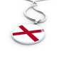 Alabama State Flag Necklace Alabama State Circle Pendant Stainless Steel or 18k Gold Circle Pendant 18-22" - Express Your Love Gifts