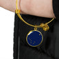 Alaska State Flag Bracelet Alaska Circle Bangle Stainless Steel or 18k Gold" - Express Your Love Gifts
