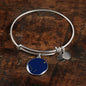 Alaska State Flag Bracelet Alaska Circle Bangle Stainless Steel or 18k Gold" - Express Your Love Gifts