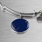 Alaska State Flag Bracelet Alaska Circle Bangle Stainless Steel or 18k Gold" - Express Your Love Gifts