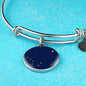Alaska State Flag Bracelet Alaska Circle Bangle Stainless Steel or 18k Gold" - Express Your Love Gifts