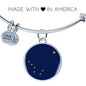 Alaska State Flag Bracelet Alaska Circle Bangle Stainless Steel or 18k Gold" - Express Your Love Gifts