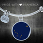 Alaska State Flag Bracelet Alaska Circle Bangle Stainless Steel or 18k Gold" - Express Your Love Gifts