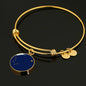 Alaska State Flag Bracelet Alaska Circle Bangle Stainless Steel or 18k Gold" - Express Your Love Gifts