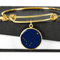 Alaska State Flag Bracelet Alaska Circle Bangle Stainless Steel or 18k Gold" - Express Your Love Gifts