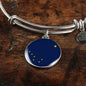 Alaska State Flag Bracelet Alaska Circle Bangle Stainless Steel or 18k Gold" - Express Your Love Gifts