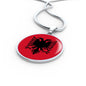 Albania Flag Necklace Albania Flag Stainless Steel or 18k Gold 18-22" - Express Your Love Gifts