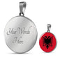 Albania Flag Necklace Albania Flag Stainless Steel or 18k Gold 18-22" - Express Your Love Gifts