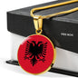 Albania Flag Necklace Albania Flag Stainless Steel or 18k Gold 18-22" - Express Your Love Gifts