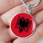 Albania Flag Necklace Albania Flag Stainless Steel or 18k Gold 18-22" - Express Your Love Gifts