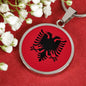 Albania Flag Necklace Albania Flag Stainless Steel or 18k Gold 18-22" - Express Your Love Gifts