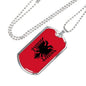 Albania Flag Necklace Albania Flag Stainless Steel or 18k Gold Dog Tag 24" - Express Your Love Gifts