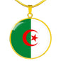 Algeria Flag Necklace Algeria Flag Stainless Steel or 18k Gold 18-22" - Express Your Love Gifts