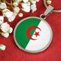 Algeria Flag Necklace Algeria Flag Stainless Steel or 18k Gold 18-22" - Express Your Love Gifts