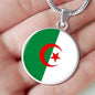 Algeria Flag Necklace Algeria Flag Stainless Steel or 18k Gold 18-22" - Express Your Love Gifts