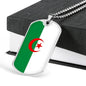 Algeria Flag Necklace Algeria Flag Stainless Steel or 18k Gold Dog Tag 24" - Express Your Love Gifts