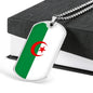 Algeria Flag Necklace Algeria Flag Stainless Steel or 18k Gold Dog Tag 24" - Express Your Love Gifts