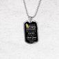 Always Be Praying Bible Verse Necklace Stainless Steel or 18k Gold Dog Tag 24" Chain-Express Your Love Gifts