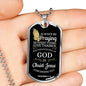 Always Be Praying Bible Verse Necklace Stainless Steel or 18k Gold Dog Tag 24" Chain-Express Your Love Gifts