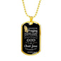 Always Be Praying Bible Verse Necklace Stainless Steel or 18k Gold Dog Tag 24" Chain-Express Your Love Gifts