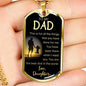 Always Been There Dad Gift Dog Tag Stainless Steel or 18k Gold 24" Chain - Express Your Love Gifts
