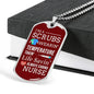 Always Caring Nurse Necklace Stainless Steel or 18k Gold Dog Tag W 24" Chain-Express Your Love Gifts