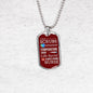 Always Caring Nurse Necklace Stainless Steel or 18k Gold Dog Tag W 24" Chain-Express Your Love Gifts