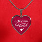 Always In My Heart Necklace Stainless Steel or 18k Gold Heart Pendant 18-22" - Express Your Love Gifts