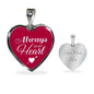 Always In My Heart Necklace Stainless Steel or 18k Gold Heart Pendant 18-22" - Express Your Love Gifts