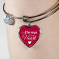 Always In My Heart Stainless Steel or 18k Gold Heart Bracelet Bangle - Express Your Love Gifts