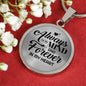 Always On My Mind Circle Necklace Stainless Steel or 18k Gold 18-22"-Express Your Love Gifts
