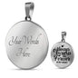 Always On My Mind Circle Necklace Stainless Steel or 18k Gold 18-22"-Express Your Love Gifts