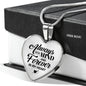 Always On My Mind Heart Pendant Necklace Stainless Steel or 18k Gold 18-22"-Express Your Love Gifts