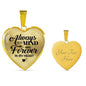 Always On My Mind Heart Pendant Necklace Stainless Steel or 18k Gold 18-22"-Express Your Love Gifts