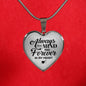 Always On My Mind Heart Pendant Necklace Stainless Steel or 18k Gold 18-22"-Express Your Love Gifts