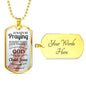 Always Praying Bible Necklace Stainless Steel or 18k Gold Dog Tag 24" Chain-Express Your Love Gifts