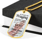Always Praying Bible Necklace Stainless Steel or 18k Gold Dog Tag 24" Chain-Express Your Love Gifts