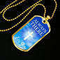 Always There For You Necklace Stainless Steel or 18k Gold Dog Tag 24" Chain-Express Your Love Gifts