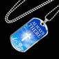 Always There For You Necklace Stainless Steel or 18k Gold Dog Tag 24" Chain-Express Your Love Gifts