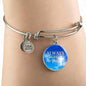 Always There For You Stainless Steel or 18k Gold Circle Bracelet Bangle - Express Your Love Gifts