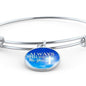 Always There For You Stainless Steel or 18k Gold Circle Bracelet Bangle - Express Your Love Gifts