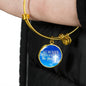 Always There For You Stainless Steel or 18k Gold Circle Bracelet Bangle - Express Your Love Gifts