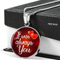 Always You Circle Necklace Stainless Steel or 18k Gold 18-22" - Express Your Love Gifts