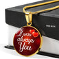Always You Circle Necklace Stainless Steel or 18k Gold 18-22" - Express Your Love Gifts