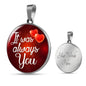 Always You Circle Necklace Stainless Steel or 18k Gold 18-22" - Express Your Love Gifts