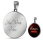 Amor Nunca Se Acaba Circle Necklace Stainless Steel or 18k Gold 18-22" - Express Your Love Gifts