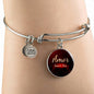 Amor Nunca Se Acaba Stainless Steel or 18k Gold Circle Bracelet Bangle - Express Your Love Gifts